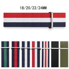 Multicolor Band Nato Nylon Watch Strap Watchbands Belt Metal Buckle Army Sport Watchband Mens 18mm 20mm 22mm 24mm Relojes Hombre 2024 - buy cheap
