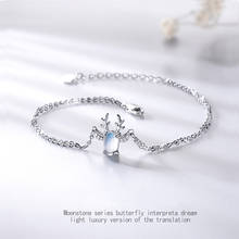 S925 Sterling Silver Bracelets For Women Have You All The Way Jewelry Elk Moonstone Bracelet 2024 - buy cheap