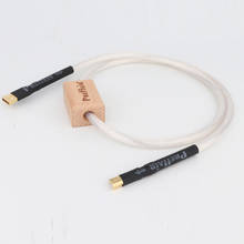 Preffair X420 12 ядер x 1,2 мм посеребренный USB кабель типа A to Type B Hi-end кабель для передачи данных для DAC 2024 - купить недорого