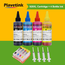 Plavetink para hp 920 920xl cartuchos de tinta recarregáveis para hp officejet 6000 6500 6500a 7000 7500 7500a impressoras com chips de arco 2024 - compre barato