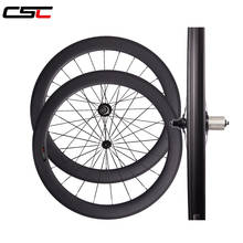 CSC-ruedas en forma de U para bicicleta de carretera, juego de ruedas de fibra de carbono, 700C, 38mm, 50mm, 60mm, sin cámara, SAT clincher novatec DT Swiss hub 2024 - compra barato