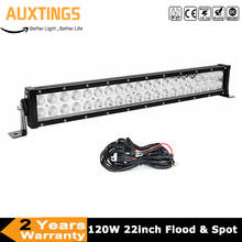 Barra luminosa led de 22 polegadas, combo de holofote 120w reto para suv 4wd ute, carro universal 4wd, motor uázio 2024 - compre barato