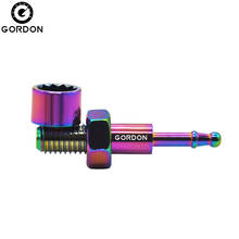 GORDON Screw Shape Metal Smoking Pipe Jamaica Rasta Reggae Style Gradient Color Herb Tobacco Pipes Portable Smoking Accessories 2024 - buy cheap