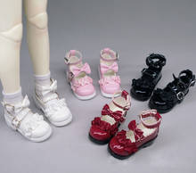 Botas para muñecas BJD, zapatos con lazo de encaje, lindos y juguetones, en blanco y negro, rosa, rojo, accesorios para muñecas multicolor, tamaño 1/3 1/4 MSD 2024 - compra barato