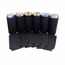 6/12PCS Black Neoprene Ultra Slim Can Sleeves Cooler Skinny Beer Can Covers For 12 oz Slim Red Bull Michelob Ultra White Claw 2024 - buy cheap