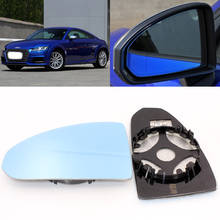 Espejo retrovisor azul de gran visión para coche, lámpara LED a prueba de deslumbramiento, giro individual calentado para Audi TT Coupe RS 2024 - compra barato