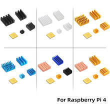 5 шт. Raspberry Pi 4 Модель B комплект радиаторов охлаждающая подставка металлический радиатор Алюминий сплав пассивный радиатор охлаждения для Raspberry Pi 4 2024 - купить недорого