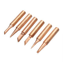 6Pcs/set Copper 900M-T Soldering Iron Tip Lead Free For 936 937 938 969 8586 852D Soldering Rework Station Soldering Tips 2024 - buy cheap