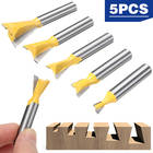 5Pcs/Set Dovetail Router Bit Tungsten Carbide Milling Cutter Dovetail Router Bits Slotting Wood Carving Woodworking Tools 2026 - buy cheap
