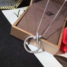 Colgante redondo de Cruz de alta calidad para mujer, de plata 925, joyería de compromiso para fiesta de boda, regalo, dijes geométricos de diseñador a granel 2024 - compra barato