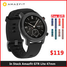 В наличии глобальная версия Amazfit GTR Lite 47 мм смарт часы водонепроницаемые умные часы 24 дня батарея управление музыкой для Android IOS 2024 - купить недорого