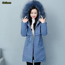 Guilantu 2020 Winter Jacket Women Plus Size 3xl Slim Long Coat Female Thick Cotton Padded Outwear Fur Collar Hooded Parkas Woman 2024 - купить недорого