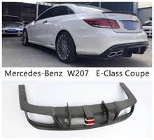 Задний спойлер из углеродного волокна для Mercedes-Benz W207 E-Class Coupe E260 E300 E320 E63 2014 2015 2016 бампер диффузор спойлеры 2024 - купить недорого