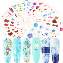 24/30pcs Flower Water Nail Stickers Set Butterfly Colorful Wrap Decals Nails Art Manicure Decoration Slider Tips BESTZ930-969-1 2024 - buy cheap
