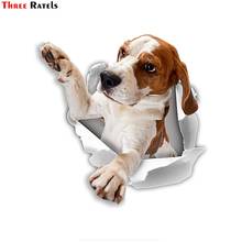 Três ratels FTC-1089 atingindo beagle cão decalques de parede adesivo para paredes geladeira carros toalete bagagem skate portátil 2024 - compre barato