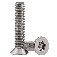 Flat Head Torx Pin Security Screws 304 A2 Stainless Steel Screw M3 M4 M5 M6 2024 - buy cheap