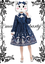 Japonês doce lolita vestido vintage estande puff manga cintura alta bonito impressão vestido vitoriano kawaii menina gothic lolita op loli 2024 - compre barato