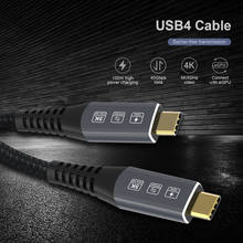 Кабель Thunderbolt 3 USB C на Type C, кабель 4,0 USB C PD, кабель 100 Вт, 40 Гбит/с, Соединитель с eGPU для Xiaomi, Samsung, Macbook pro 2024 - купить недорого