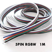 1 м 5 Pin светодиодный RGB кабель провод-удлинитель 22AWG светодиодный разъем для 3528 5050 Светодиодная лента RGBW / RGBWW светодиодный полосы 2024 - купить недорого