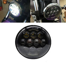 Hi/Low Beam 80W 5.75 inch LED Headlight 5 3/4" White DRL Headlamp Mount Halo Headlights Cover Housing bucket for Suzuki Intruder 2024 - buy cheap