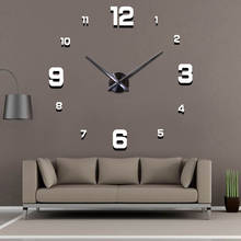 3d espelho número relógio de parede adesivo design moderno diy digital relógio de parede adequado para casa arte sala estar escritório decoração 2024 - compre barato