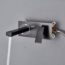 Vidric-torneira cascata de bronze preto, caixa embutida para montagem na parede, rotação 360 graus, para banheiro 2024 - compre barato