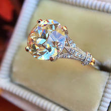 Moda anéis de casamento para as mulheres grande zircão brilhante alta qualidade cz pedra anéis de noivado preço de fábrica dropshipping atacado 2024 - compre barato