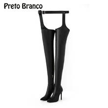 PRETO-Botas por encima de la rodilla para mujer, botines sexys de tacón alto, para primavera y otoño, JXQ, 2020 2024 - compra barato