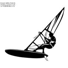 Volkrays criativo carro adesivo windsurf água esportes radicais acessórios reflexivos decalque do vinil preto/branco, 14cm * 16cm 2024 - compre barato