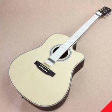 Acoustic Guitar Musical Instruments 40 Inch Electric Box Wood Guitarra 6 Strings Guitar Red Light Cutaway Electro AGT28 2024 - buy cheap