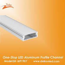 19*7mm Mounted LED Strip Aluminum Channel Profile Extrusion Track 2M/6.6ft  With Milky Diffuser Cover 2024 - buy cheap