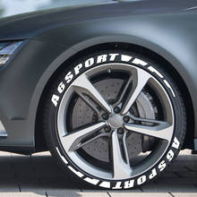 Наклейки для автомобильных шин, 3D резиновые перманентные буквы для Audi A6 C6 4F C5 C7 C8 TFSI e 55 4,0 Tdi Allroad Avant, спортивные автомобильные аксессуары 2024 - купить недорого