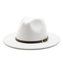 56-60cm Women Men Wool Vintage Gangster Trilby Felt Fedora Hat With Wide Brim Gentleman Elegant Lady Winter Autumn Jazz Caps 2024 - buy cheap