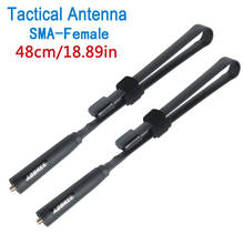 2PCS ABBREE CS Tactical Antenna SMA-Female Dual Band VHF UHF 144/430Mhz Foldable For Walkie Talkie Baofeng UV-5R UV-82 BF-888S 2024 - buy cheap