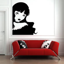 Beautiful Girl Wall Stickers Living Room Home Decor Vinyl Wall Decals Self-adhesive Children Bedroom Decoration Accessories Z142 2024 - buy cheap