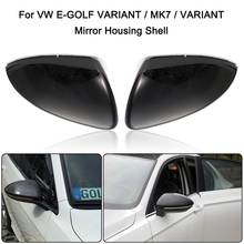 Rearview Mirror Cover Side Wing Rear View Mirror Case Covers Glossy Black For VW GOLF 7 MK7 MK7.5 GTI R GTE GTD 2013-2018 2024 - buy cheap