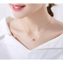 NYMPH 18K Yellow Gold Chain Natural AKOYA Seawater Pearl Pendant Necklace White Round Pearl for Women Fine Jewelry 2024 - buy cheap