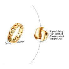 Мужское кольцо с кубинской цепью, Стильное кольцо, мужское кольцо, мужские ювелирные изделия для него, подарок, кольцо из нержавеющей стали 2024 - купить недорого