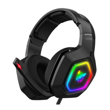 Onikuma-fone de ouvido profissional k10, rgb retroiluminado, pc, ps4/xbox, com fio, cancelamento de ruído, microfone estéreo para jogos 2024 - compre barato