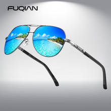 FUQIAN Роскошные авиаторы поляризованные солнцезащитные очки для мужчин Высокое качество металла антибликовые вождения мужские солнцезащитные очки для женщин мужчин уличные очки UV400 2024 - купить недорого