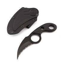 Karambit Tactical Fixed Black Blade Hunting Knife Fruit Small Straight Mini Handle EDC Pocket Outdoor Tools Camping Survival 2024 - buy cheap