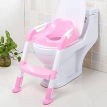Baby Potty Training Seat Children's Potty Baby Toilet Seat With Adjustable Ladder Infant Toilet Training Folding Seat Blue Pink 2024 - buy cheap