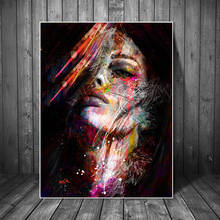Abstract Graffiti Art Oil Painting on Canvas Posters and Pritns Modern Girl Wall Art Picture for Living Room Home Decor 2024 - buy cheap