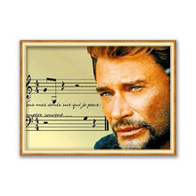 Johnny Hallyday DIY 11CT Embroidery Cross Stitch Kits Needlework Craft Set Cotton Thread Printed Canvas Decoration Dropshipping 2024 - buy cheap