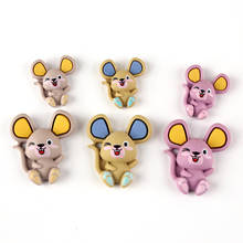 Cabochões de resina com mouse de animal kawaii, 10 peças, ornamento, acessórios, enfeites, álbum de recortes, botões miniatura, frete grátis 2024 - compre barato