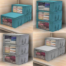 Folding Storage Box Clothes Collection Box Non-Woven With Zipper Moisture-Proof Toy Quilt Storage Box 2024 - buy cheap