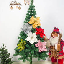 Flores artificiales para decoración del hogar, adornos para árbol de Navidad, Año Nuevo, Navidad 2024 - compra barato
