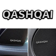 4 шт./компл., подходит для Nissan QASHQAI J10 J11 Murano X-trail Teana speaker, алюминиевая 3D наклейка, автомобильные стерео наклейки, автомобильные аксессуары 2024 - купить недорого