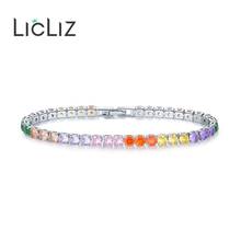 LicLiz Fashion Seven Color Zircon Crystal Tennis Bracelet for Women CZ Crystals White Gold Color Box Chain Jewelry LUB0097J 2024 - buy cheap