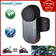 Бесплатная Доставка! Bluetooth-Интерком FreedConn для мотоциклетного шлема, оригинальное переговорное устройство с FM-радио, обновленная версия 2024 - купить недорого